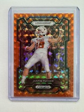 2024 Panini Prizm Draft Picks #7 Justin Tucker - Orange Finite /39 Color Match
