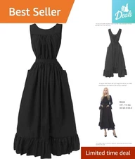 Chic White Pinafore Apron with Ruffles - Ideal for Everyday Cooking Adventures