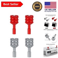 DJI Compatible Aluminum Joystick Set - 2 Pairs in Red  Gray - Easy Installation