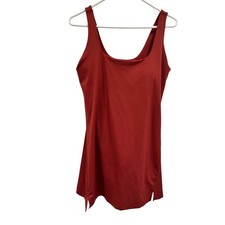 Old Navy Active Powersoft Exercise Dress Rust Red Built-in Shorts Go-Dry Large