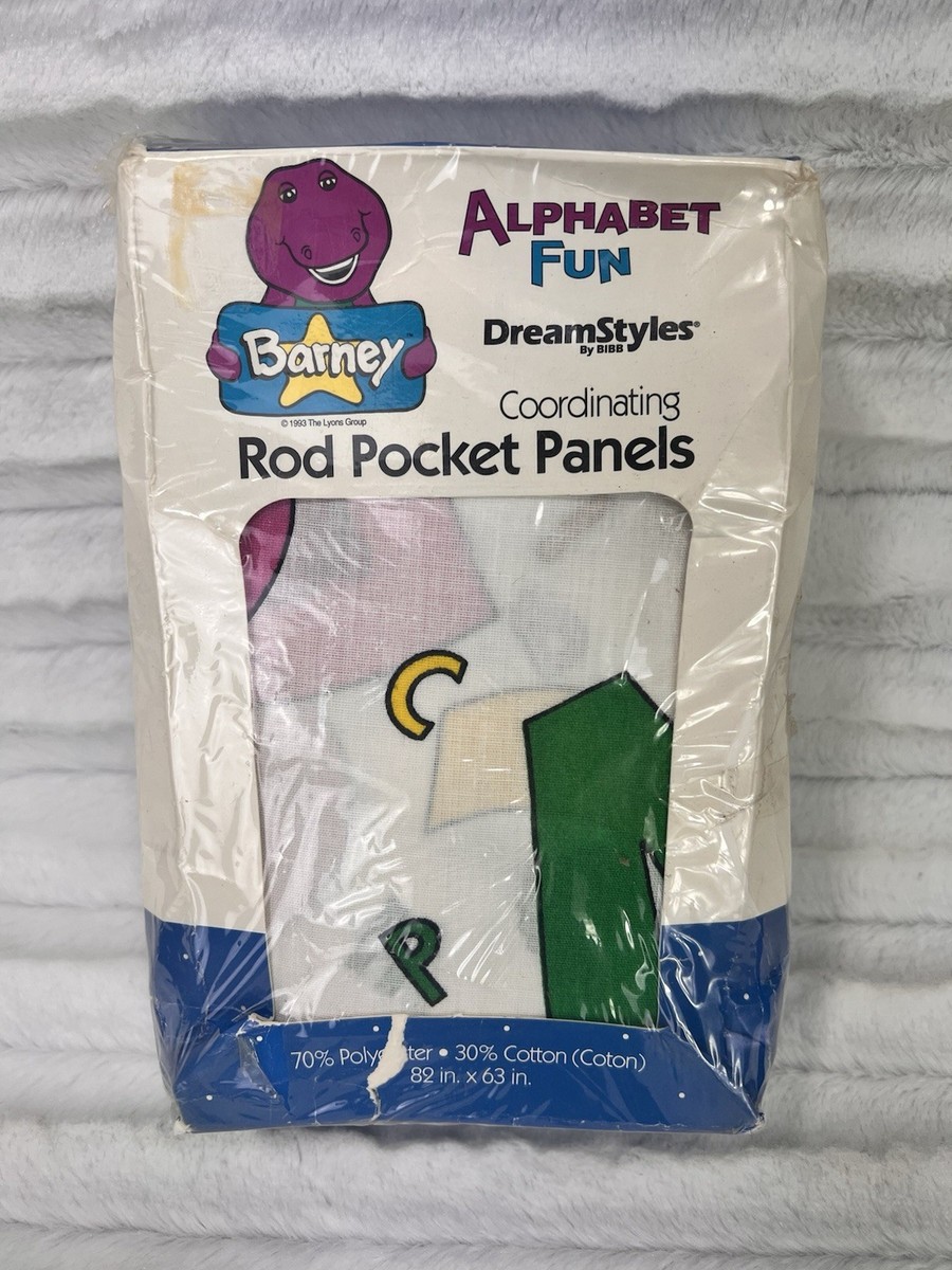 Barney バーニー　カーテン VTG BARNEY 1993 BARNEY Deam Styles Rod Pocket Panel Curtains NEW