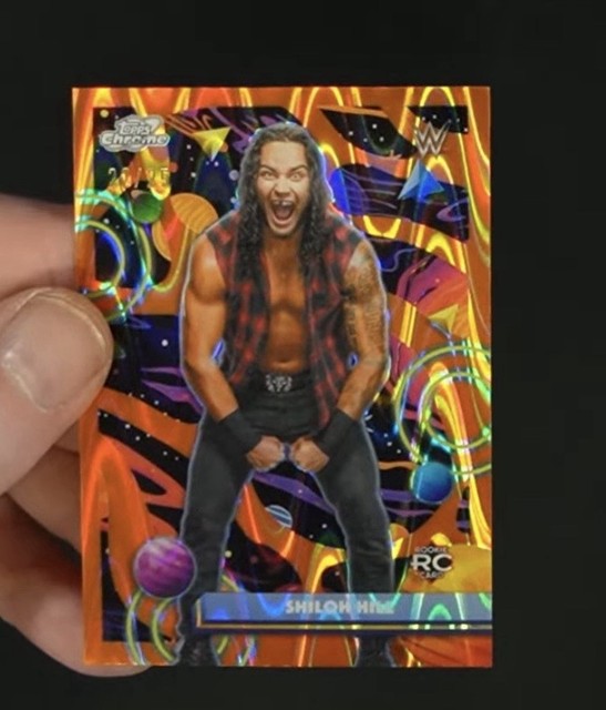 2026 Topps Cosmic Chrome WWE SHILOH HILL ROOKIE Orange Galactic Refractor /25 RC