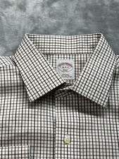 Brooks Brothers 346 Shirt Mens 16 4/5 Plaid Slim Fit Cotton Button Up Preppy