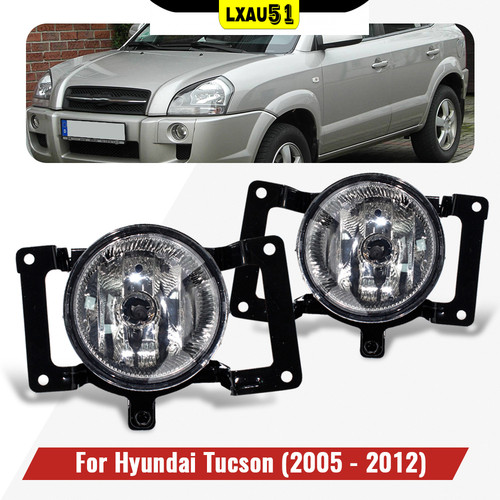 Pair Fog Light Front Bumper Halogen Fog Lamp For Hyundai Tucson 2005-2012