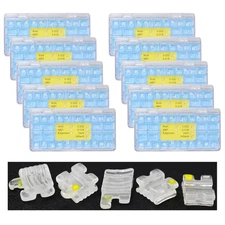 10 Set Dental Orthodontic Ceramic Brackets Sapphire Aesthetic Roth 022 345 Hooks