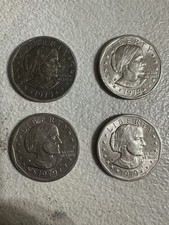 4 RARE COINS 1979-P SBA$1 Near Rim Susan B. Anthony Dollars