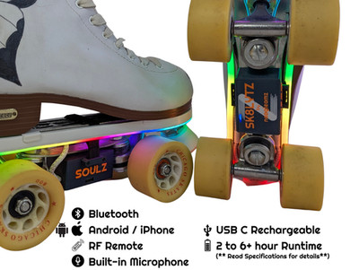 NEW Rechargeable Bluetooth ARGB LED Lights for Quad Roller Skates SK8Lytz SOULZ