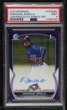 2023 Bowman Chrome Prospect Purple Refractor Enmanuel Bonilla PSA 9 Auto 08h7