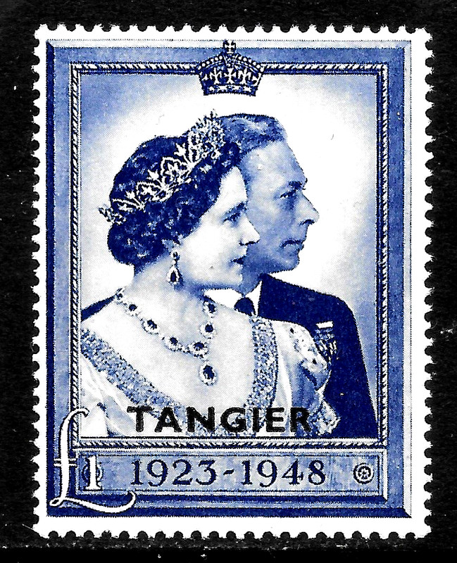 HICK GIRL-MINT  GREAT BRITAIN OFFICE IN TANGIER   SC#93  SILVER  WEDDING   X3757