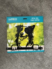 Border collie. Topper ogrodzeniowy dla psa owczego. Czarna metalowa sylwetka artystyczna. Fabrycznie nowy w pudełku. B Cty🇺🇦