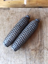 Paire De Poids De Coucou, Comptoise , Collection Horlogerie, France Ancien