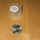 1952 D Washington quarter Roll, uncirculated. Nice with some toning.  Rare roll