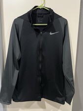 Nike Men's Dri-FIT Track Jacket Full Zip Colorblock Black Gray Size Large