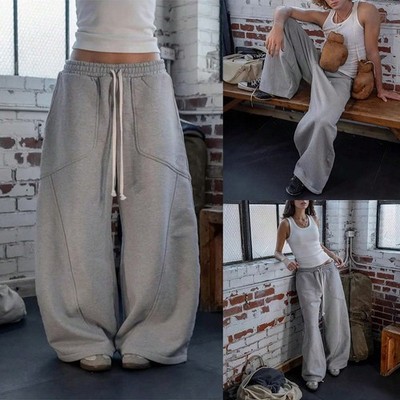 Hip Hop Hose weites Bein Hose Streetwear Outfit einfarbig Street Style