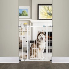 Carlson Extra Tall Walk Through Pet Gate W/ Small Pet Door  Extension Kit 36" H