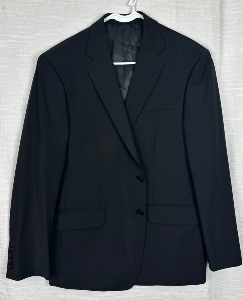 Chaqueta de Traje CALVIN KLEIN Talla 44S Negra Calce Ajustado Mezcla de Lana Elastizada Foto 2 de 4