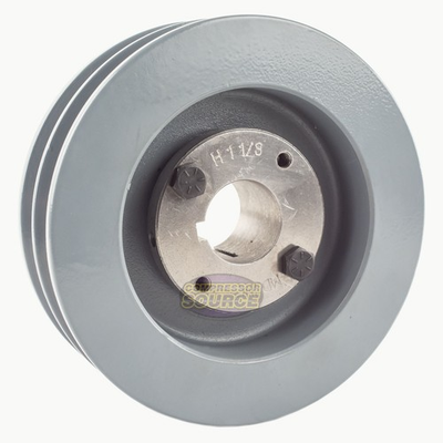#ad #ad Cast Iron 5.5quot; Dual Groove Pulley Belt B Section 5L with 1 1 8quot; Sheave Bushing $69.95