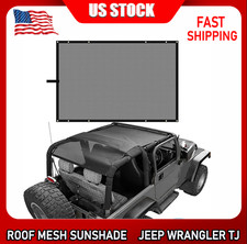 Jeep Wrangler Tj Yj Bikini Top Cover Roof Mesh Sunshade Blocks Uv 1987 - 2006 Jeep Wrangler Tj Yj Bikini Top Cover Roof Mesh Sunshade Blocks Uv 1987 - 2006