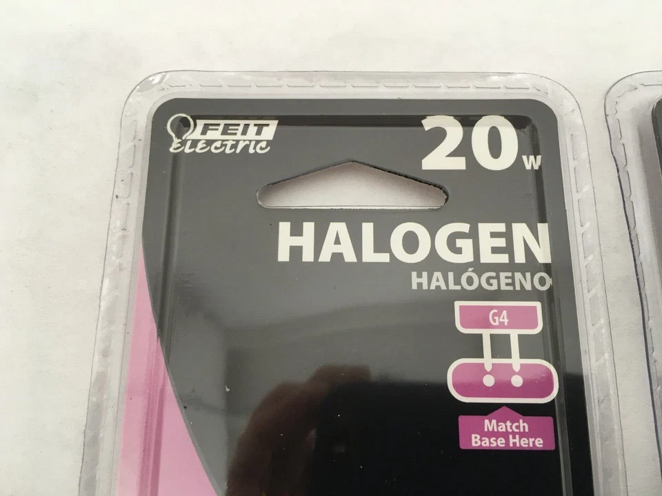 (2) NUEVA Bombilla Eléctrica Feit 20W 12V - Base G4 - 2 x 1pk - BPQ20T3 Foto 2 de 4