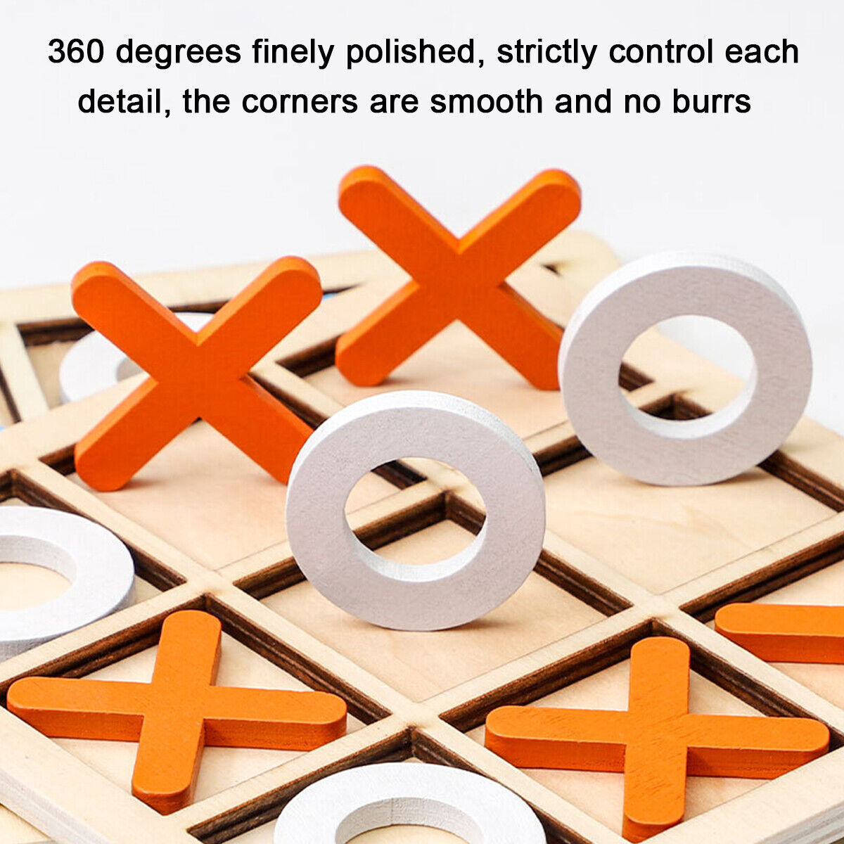 Wooden Tic Tac Toe and Solitaire Board Game Challenging Board Games for  kids