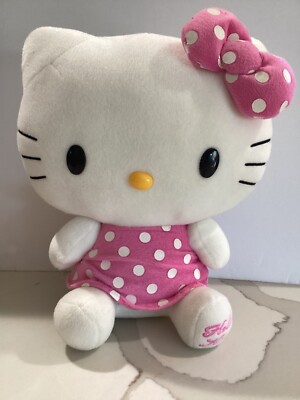 Sanrio HELLO KITTY in Pink Polka Dot Dress & Bow - 12 