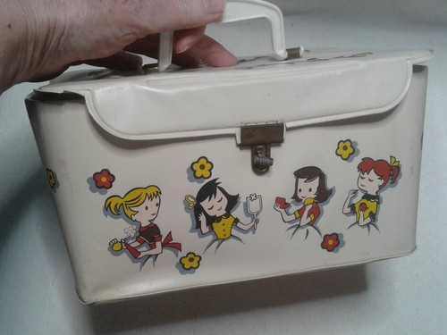 Vtg. 50' - 60's Hassenfeld Bros Hasbro Vinyl Dolly's Kids Makeup Purse Case NICE - Picture 3 of 9