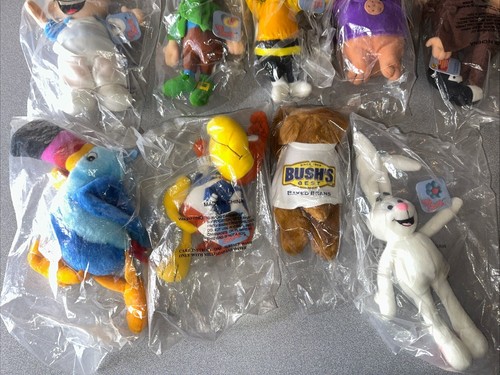 BREAKFAST PALS PLUSH FIGURES GENERAL MILLS 90’S ONE PLUSH BAKED BEANS ALL SEALED - Picture 3 of 9