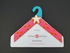 Lindsay Phillips STARFISH SwitchFlops Straps Pink Orange Enameled Starfish S 5-6