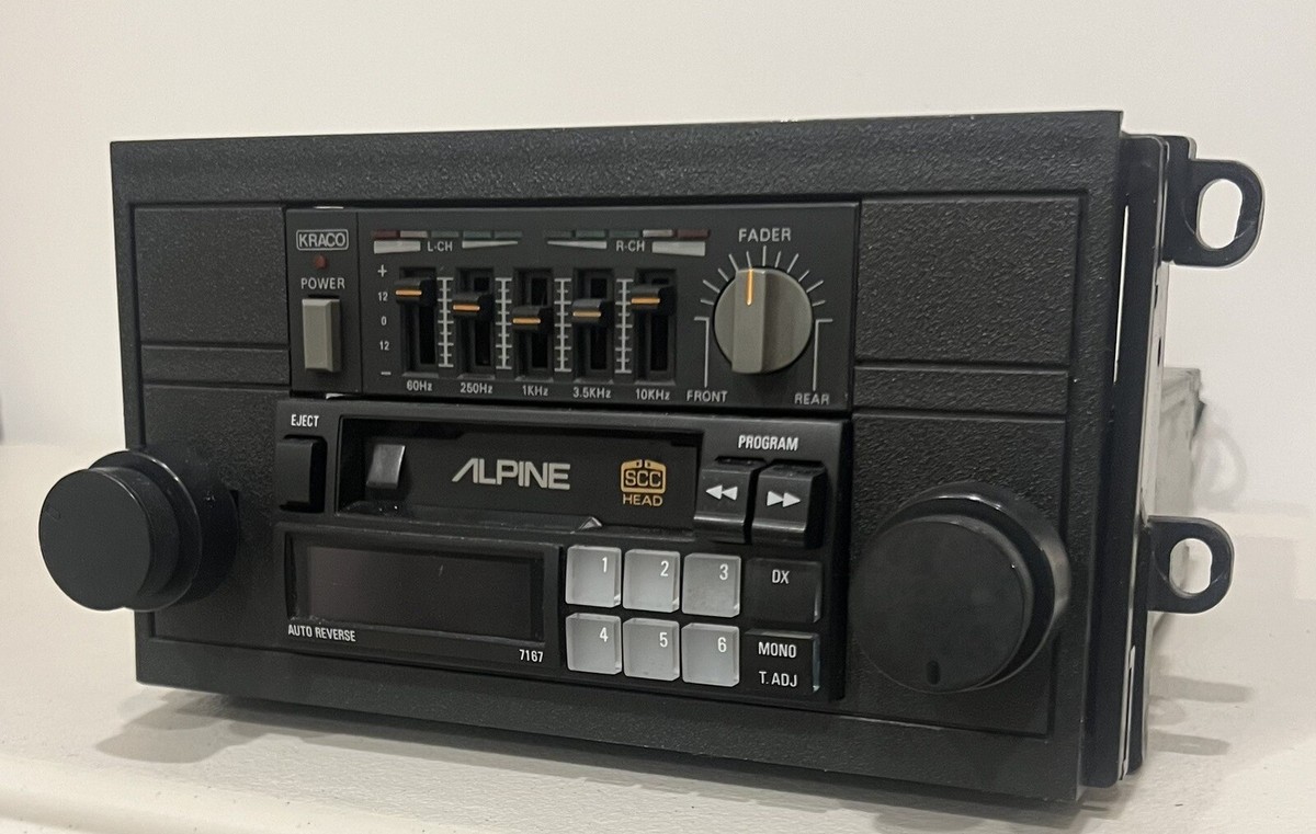 Alpine 7167 Radio Cassette Player In Dash Receiver SCC Head Gold