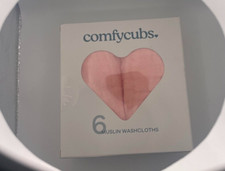 Muslin Washcloths by Comfy Cubs - Lace Pink Pack Of 6