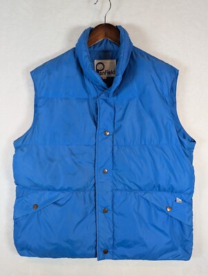 Vintage Penfield Trailwear Mens Down Feather Blue Puffer Vest Made In USA, Sz. L