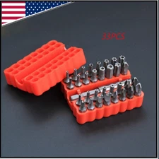 33PCS Hex Head Drill Bit Set with 1/4 Extension Bit Holder for Screwdrivers