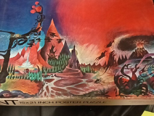 Vintage 1968 Jigsaw Puzzle Middle-Earth Mural Lord Of The Rings | eBay
