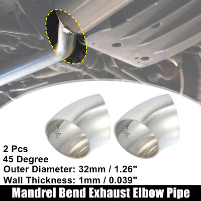2Pcs Blue Universal 3” Inlet 5” Outlet Weld-On Exhaust Tips – Stainless Steel