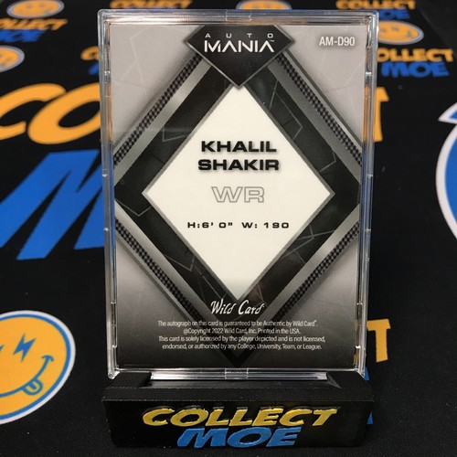 Khalil Shakir 2022 Wild Card Mania Auto Rookie Card Autograph Buffalo Bills Red - Picture 3 of 3