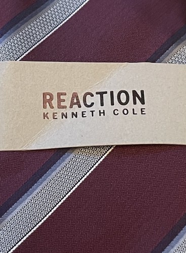 Kenneth Cole Reaction 100% Polyester Men’s Neck Tie Made In China - Picture 9 of 10