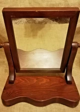 Vintage Wooden Swivel Shaving Mirror