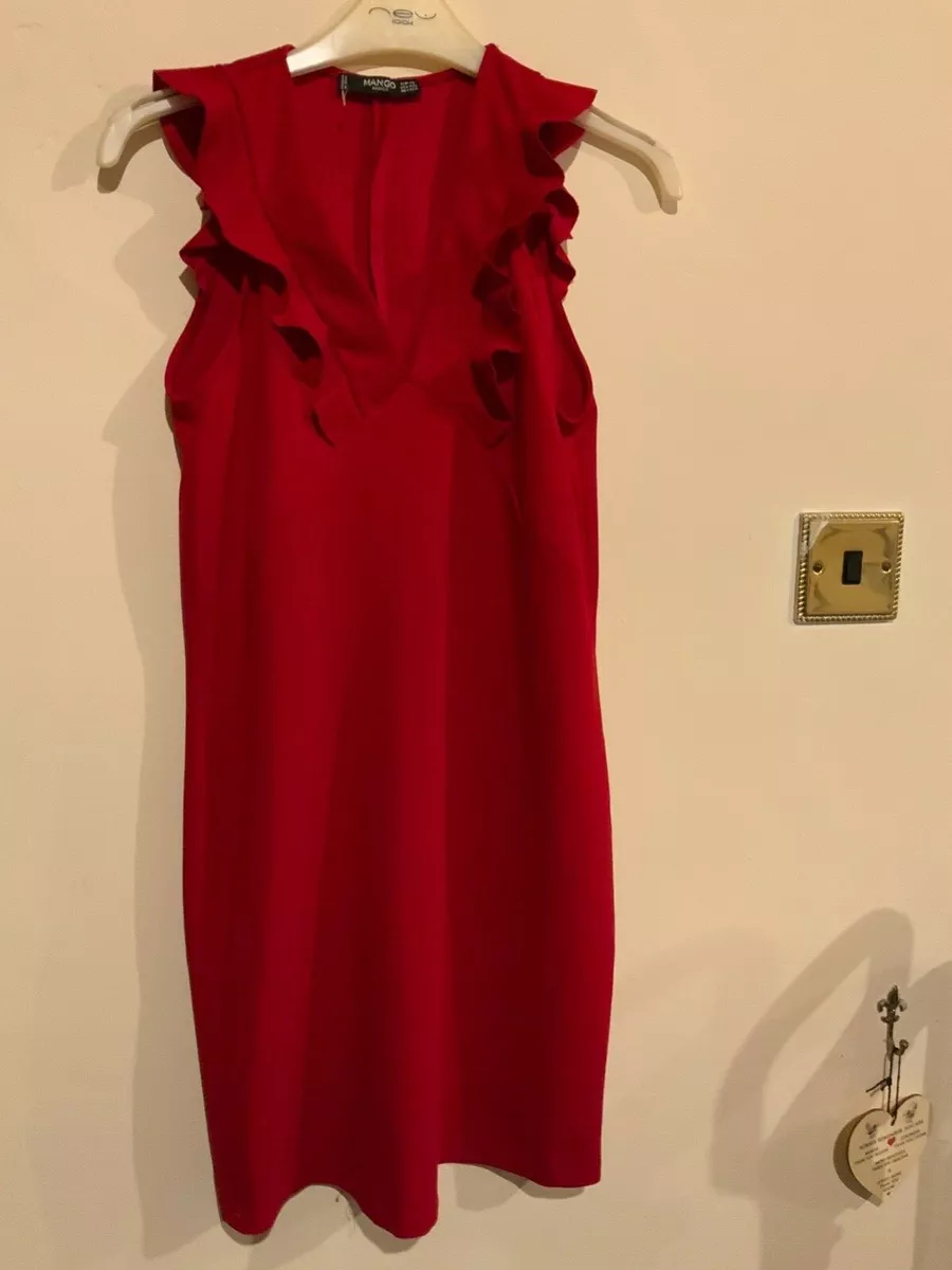 Frilly red cheap dress