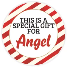 This is a Special Gift for Angel - Circle Sticker Decal 3 Inch - Christmas