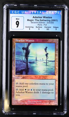 ADARKAR WASTES 7th Edition Foil Rare CGC 9 Mint MTG [Nostalgium