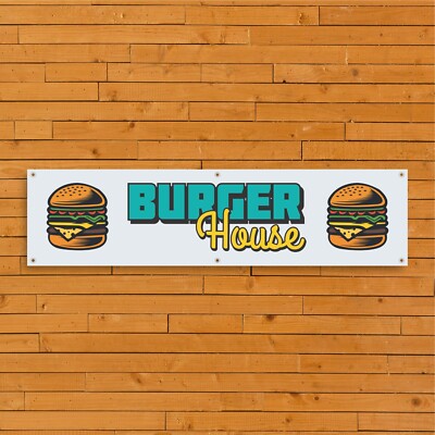 Burgerhaus PVC Banner CAFB 015 - Top Qualität Outdoor Cafe & Restaurant Beschilderung