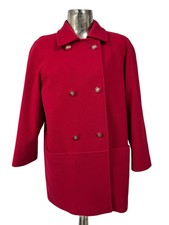 Eastex Heirloom Jacket Coat Size Medium 14 Pure New Wool Womens Vintage Red Eu42