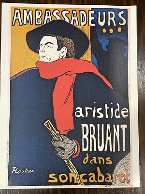 Ambassadeurs Aristide Bruant - T Lautrec -Editions Artertre Paris - Print TL 4
