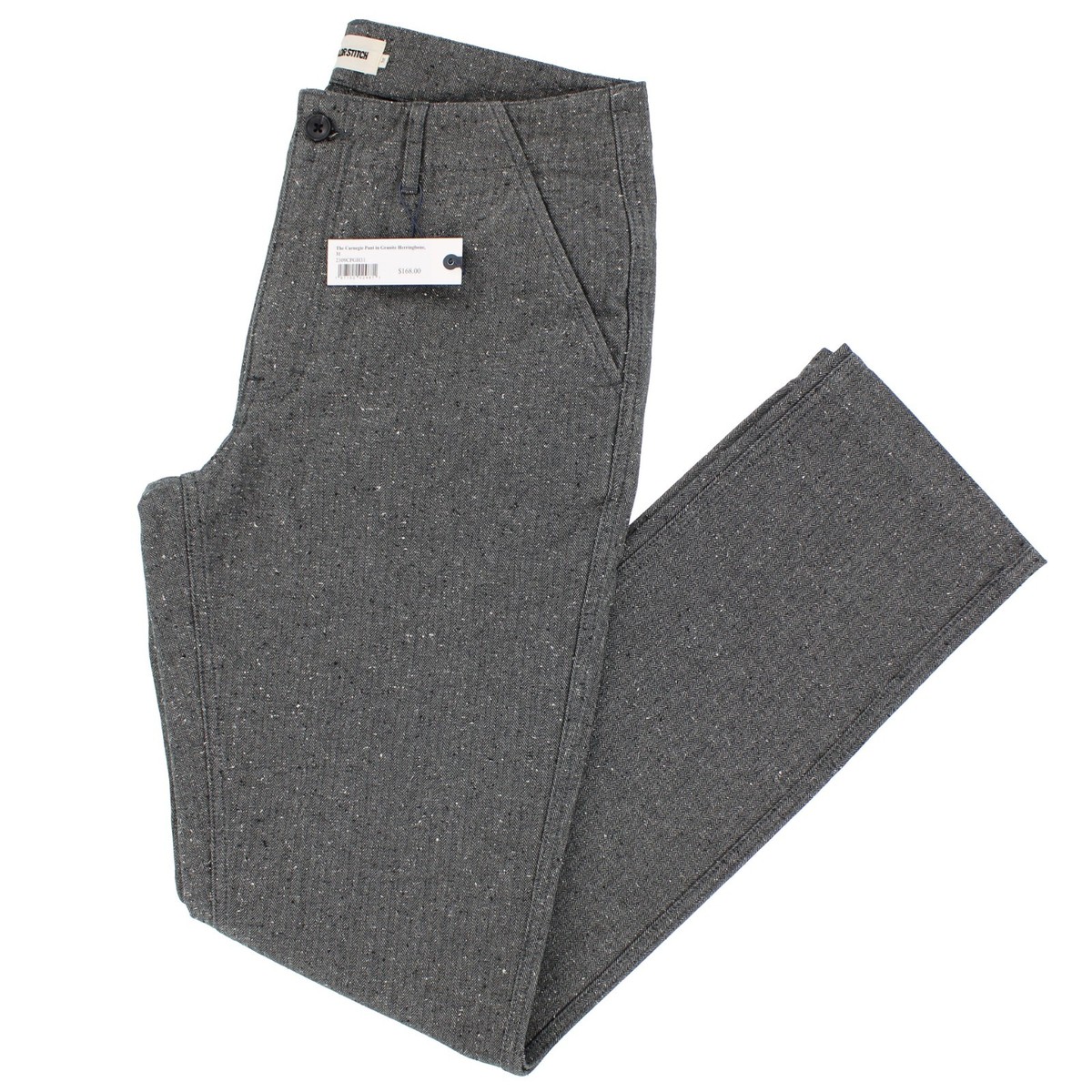Pantalon Homme Taylor Stitch En Laine - Taille 32, Longueur 33 Pouces, Couleur Gris, Occasion TB