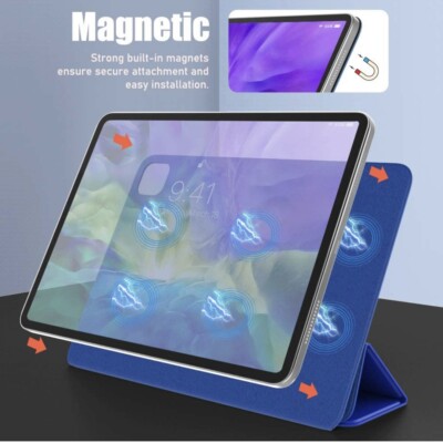 Smart Folio Case for iPad Pro 11 Inch 2020 Shockproof Rugged Cover - Navy Blue