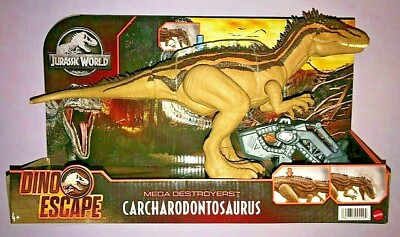 JURASSIC WORLD CARCHARODONTOSAURUS MEGA DESTROYERS CAMP CRETACEOUS DINO ESCAPE