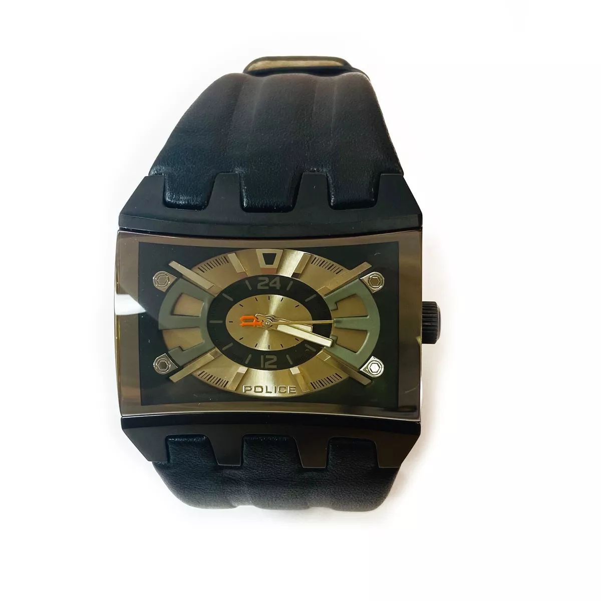 Police Genuine Leather PL.13420JSB 02A Stainless Steel Water