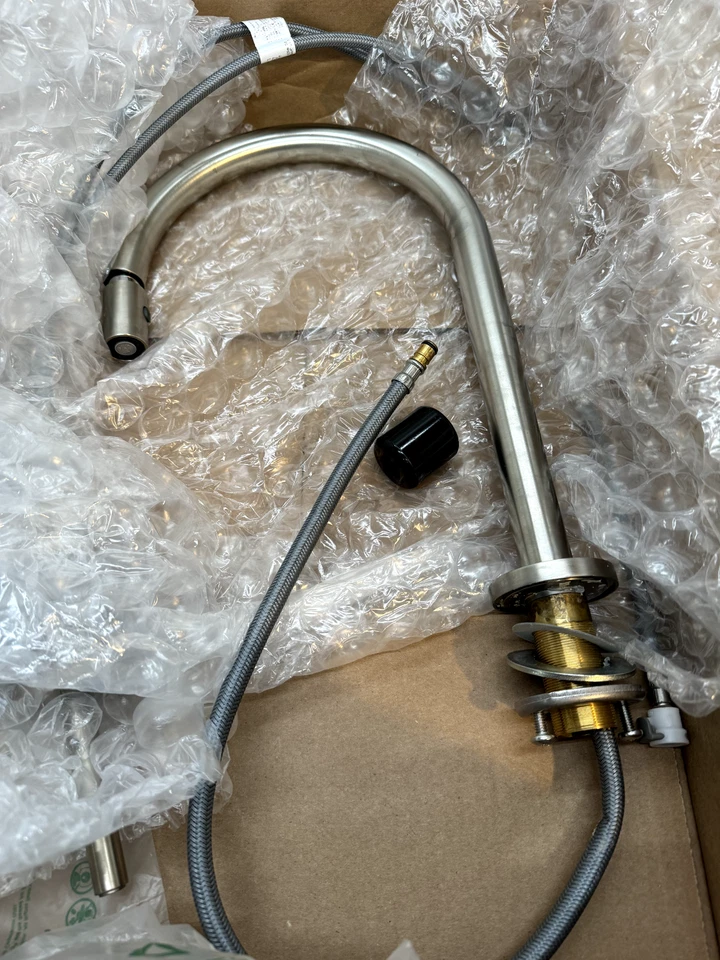 Grifo de cocina extraíble Kallista P25200-00-AG One 1,8 GPM, PIEZAS de níquel cepillado Foto 2 de 4