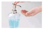 New Soap Dispenser 12 Oz Clear and Chrome Plastic Idesign Bathroom Kitchen