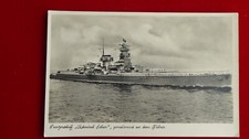 Postkarte 2. Weltkrieg Marine-Panzerschiff *Admiral Scheer*, Karte ungebraucht